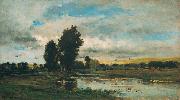 Charles Francois Daubigny, French River Scene